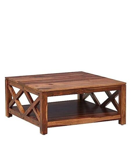Mango Wood Square Shaped Contemporary Coffee Table - Gold Craft