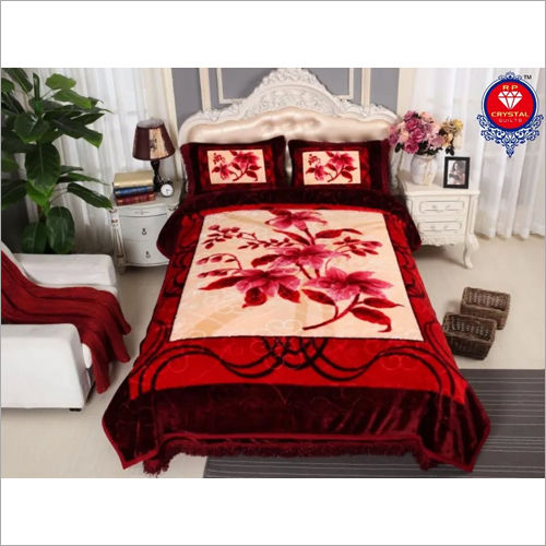 Multi-color Printed Double Bed Sheet With 2 Pillow Covers