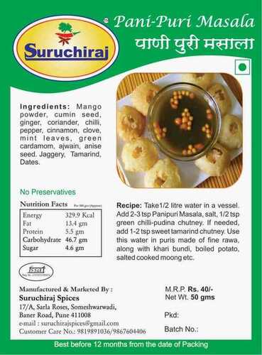 Pani Puri Masala