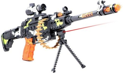 Wener Musical Army Style Toy Gun for Kids with Music, Lights and Laser Light, 