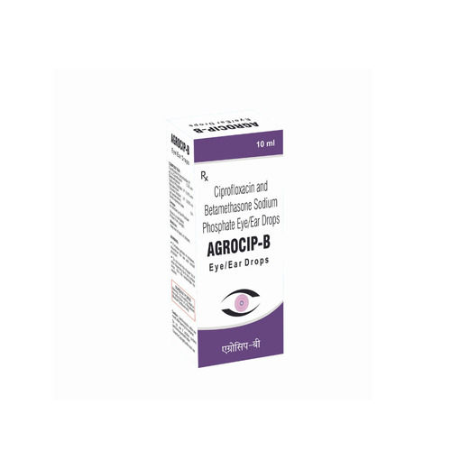 AGROCIP-B Ciprofloxacin HCl Betamethasone Eye Ear Drops 10ml