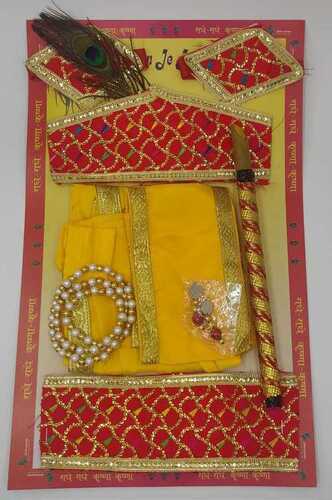 Boys Polyester Kids Red And Yellow Krishna Dhoti Patka