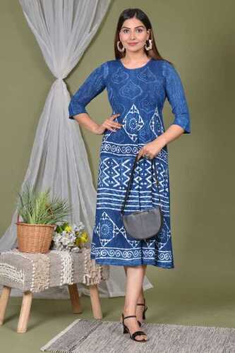 Casual Wear Ladies Printed Cotton Kurti