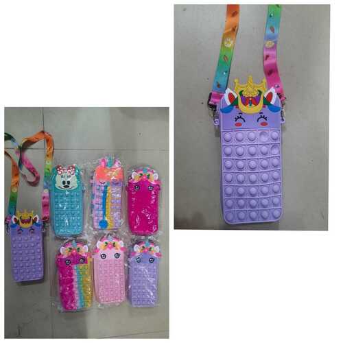 Coloured Velvet Kids Sling Bags