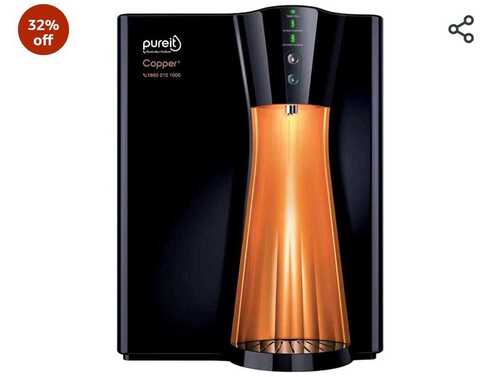 Pureit Copper Eco Mineral Ro Uv Mf 8 Liter Water Purifier