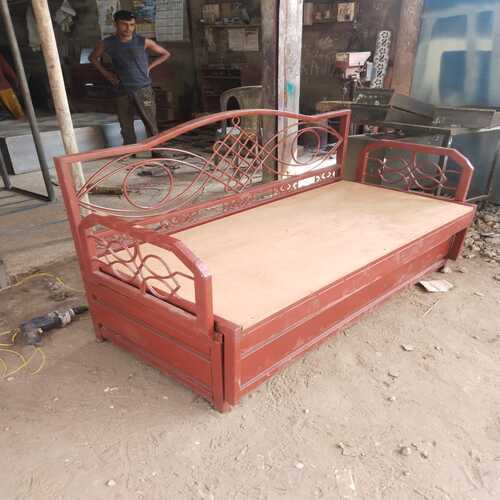 Rectangular Wood Polished Sofa Cum Bed