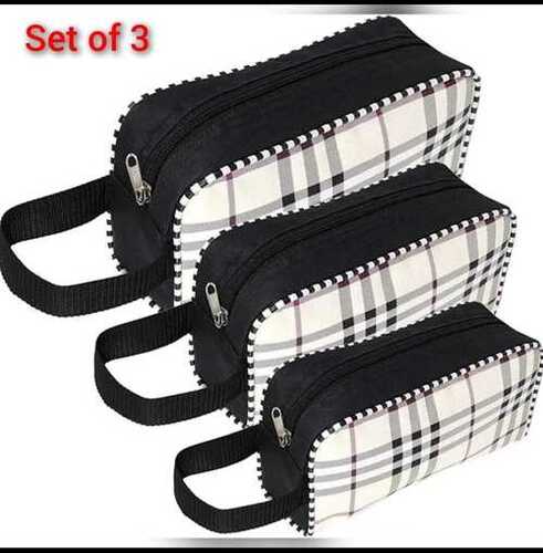 Zipper Closure Shaving Kit Bags