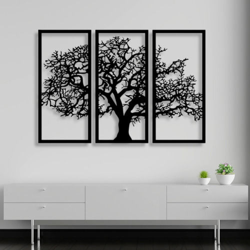 3 Tree Wall Art Design Panel Frame