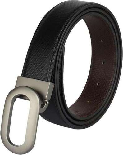 Mens Black Genuine Leather Belt