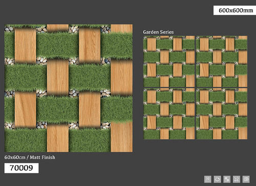 600 X 600 मैट फ़िनिश गार्डन सीरीज़ पोर्सिलेन टाइल्स