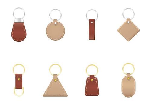 Lightweight And Portable Water Resistant Plain Leather Key Chain