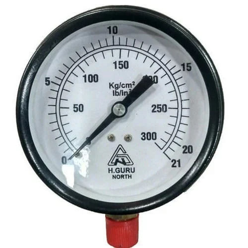 100 Percent Accuracy Diaphragm Type Round Shape Analog Oil Pressure Gauge