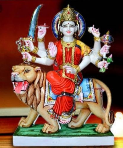 Durga Mata Marble Statue