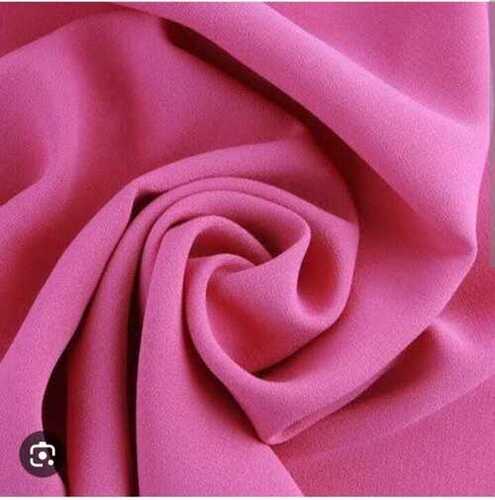 Machine Made Pink Plain Polyester Fabric