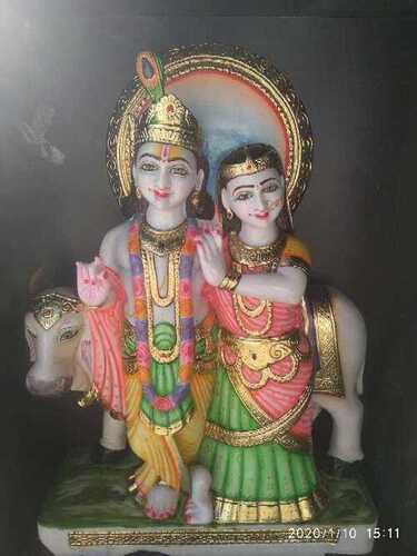 Radha Krishna Marble Statue