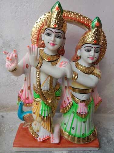 Radhey Krishna Marble Statue