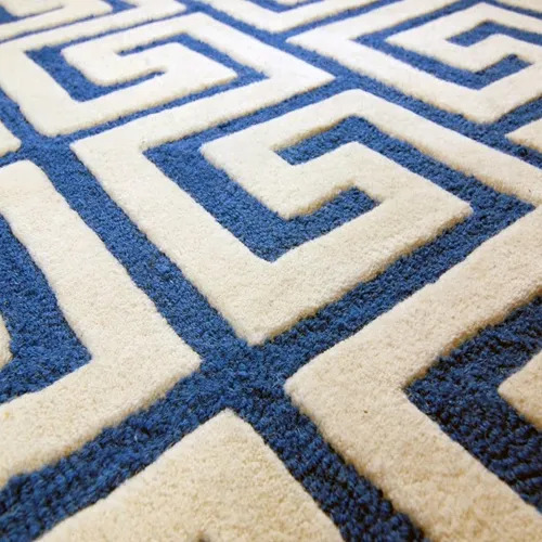 Rectangular Wool Smooth Loop Pile Carpet