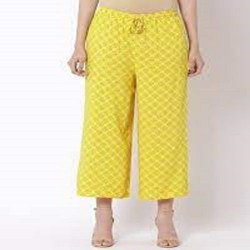 Washable Comfortable Casual Wear Printed Cotton Palazzo Pants