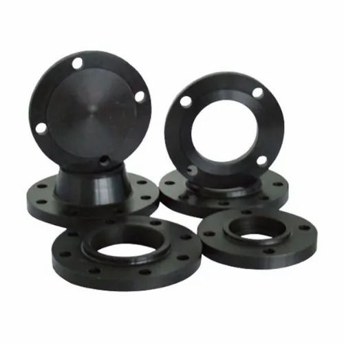 Corrosion And Rust Resistant Round Mild Steel Flanges - Mild Steel, Round Shape, Black Color | Highly Durable, Corrosion Resistant, Rust Free