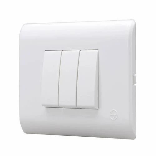 Long Lasting Durable Modular White Electrical Switches