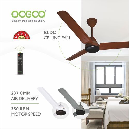 Modular Decorative Ceiling Fan With Three Blades