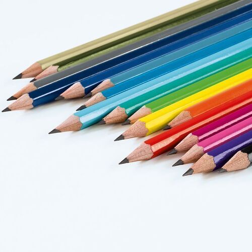 Printed Eco Friendly Multi-Color Pencils For Smooth Writing