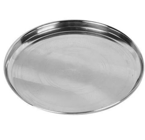 Silver Color Rust Resistant Round Steel Dinner Plate