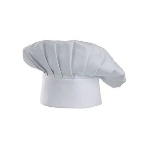 Washable And Comfortable Round White Cotton Chef Caps at INR