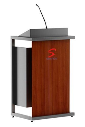 Laminated Wooden Podium With Lockable Caster Wheel (Sp-533)