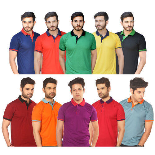 Mens Polo T-Shirt - Casual Solid Design, Regular Fit for Summer, Available in Multiple Colors, Short Sleeves, Machine Made, No Pockets for Adults