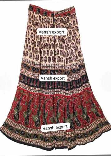 New Look Trendy Bagru Print Skirt For Women And Girls