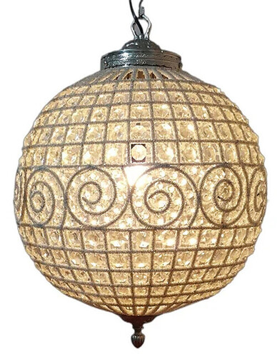 Ceiling Mounted Decorative Crystal Chandelier - Color: Golden