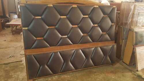Designer Wooden Bed Headboard - Brown Finish | Indoor Furniture, Non-Foldable, Multi-Color Design
