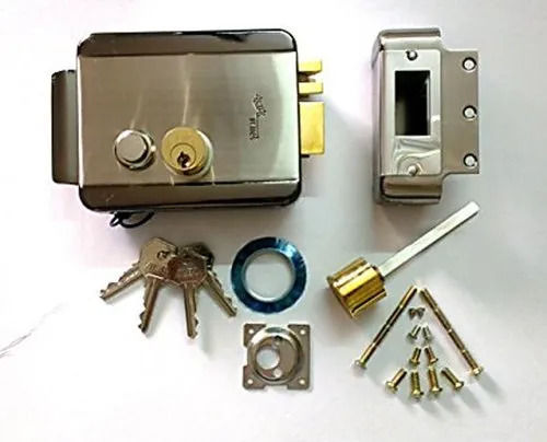 Digital Door Lock - Stainless Steel Knob Access Method , Silver Color, Ideal for Main Door Security