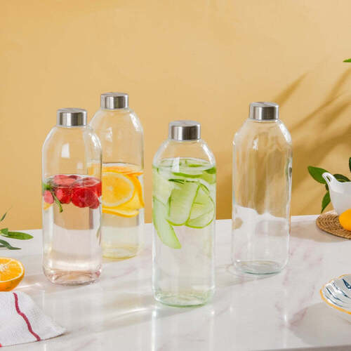 Plastic Water Bottle - 1000 ml Capacity, Transparent Color, Round Shape, Screw Cap, Ideal for Industrial Beverage Storage