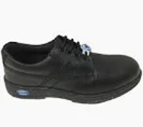 Low Ankle Black Leather Safety Shoes - New Industrial Grade, Men''s Design, Durable Leather Upper, Ideal for Workplace Safety