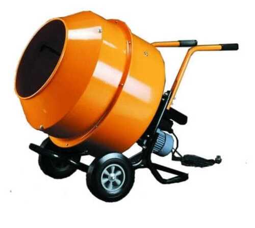 Cement Concrete Mixer - Heavy Duty, Color Coated Orange Finish | Ideal for Construction Use