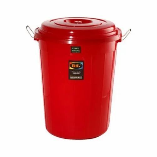 Plastic Buckets - Rigid Plastic, 30 Litres Capacity, Red, Cylindrical Shape | Durable and Versatile Water Storage Solution