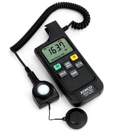 Digital Light Meter - Measures Up to 199900 Lux | Detachable & Rotatable Sensor, Large LCD Display with Backlight, Data Hold & Min/Max Functions