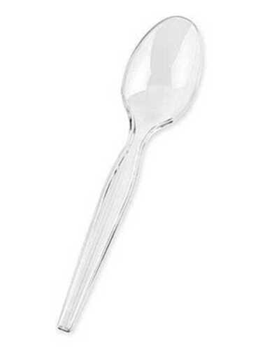 Disposable Plastic Spoon - Rigid, Vary Size | 100% Natural, Transparent, Chemical-Free for Weddings, Parties, and Events