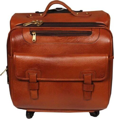 Genuine Leather Trolley Bag