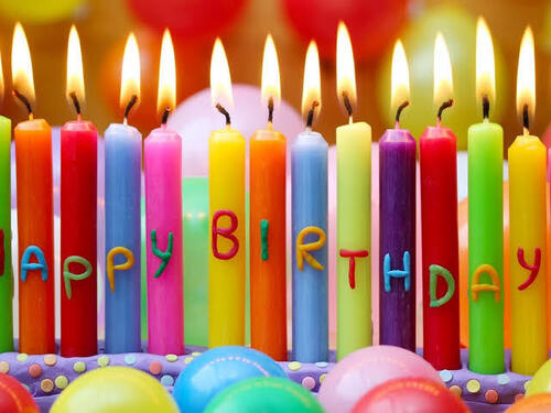 Multiple Color Pillar Type Birthday Candles