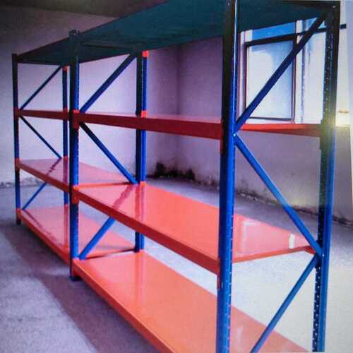 Industrial Storage Rack - High Strength Metal, Color Coated Blue Finish | For Industrial Usage, Durable Design, Ideal for Heavy-Duty Applications