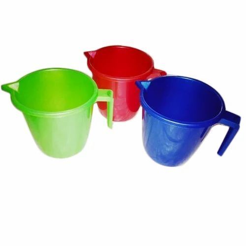 Plastic Bath Mug - Rigid Plastic, Standard Size, Available in Many Colors - Portable, Lightweight, Leak and Crack Resistant, Reusable, Easy to Clean