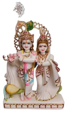 Radha Krisha Marble Murti