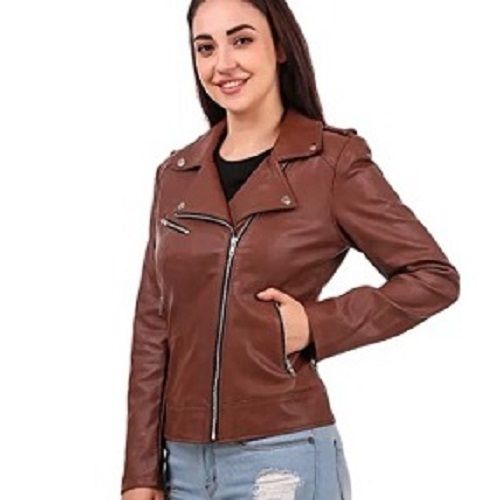 Women Leather Biker Jacket