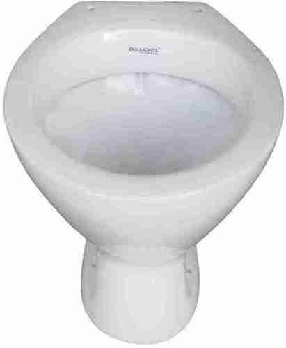 Ceramic Toilet Seat - Durable Two Piece Design | Floor Mounted Installation, Elegant Plain White Finish