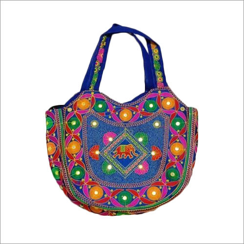 Ladies Rajasthani Mirror-Embroidered Cotton Tote Bag – CHOKHI DHANI KALAGRAM