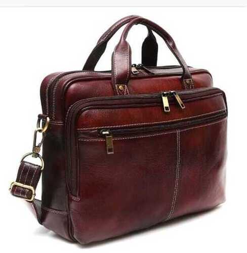 Maroon Pure Leather Laptop Bag