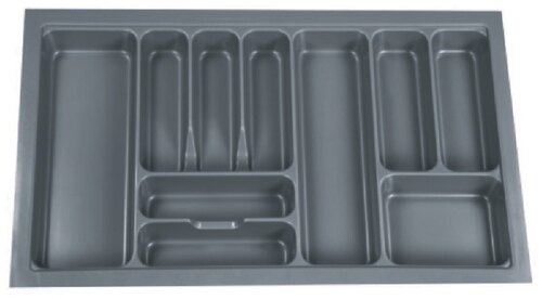PVC Cutlery Tray - Durable & Portable Design | For Kitchen Use, Grey Color, Made from High-Quality PVC